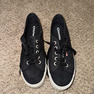 Superga Black Canvas Sneakers